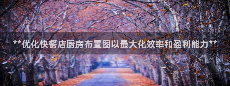 尊龙新版app首页：**优化快餐店厨房布置图以最大化效率和盈