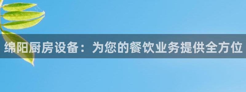 尊龙人生就要博旧版：绵阳厨房设备：为您的餐饮业务提供全方位
