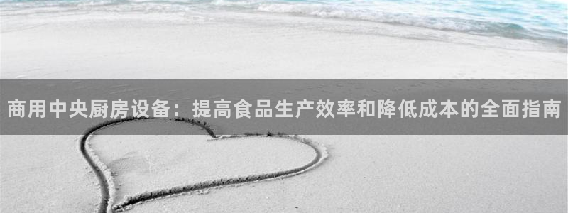 尊龙新版手机app下载：商用中央厨房设备：提高食品生产效率和