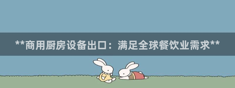 尊龙凯时捕鱼游戏能玩吗：**商用厨房设备出口：满足全球餐饮业