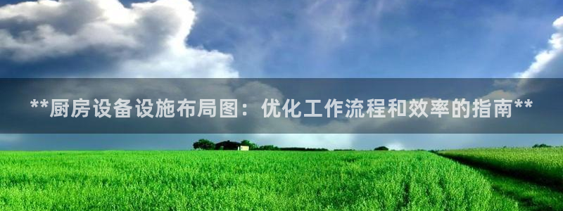 凯时登录界面：**厨房设备设施布局图：优化工作流程和效率的指