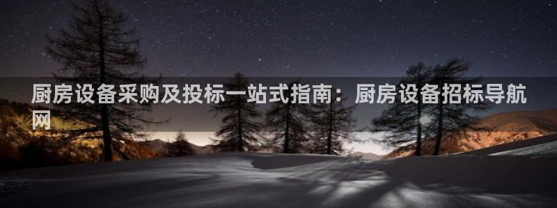 凯时登录：厨房设备采购及投标一站式指南：